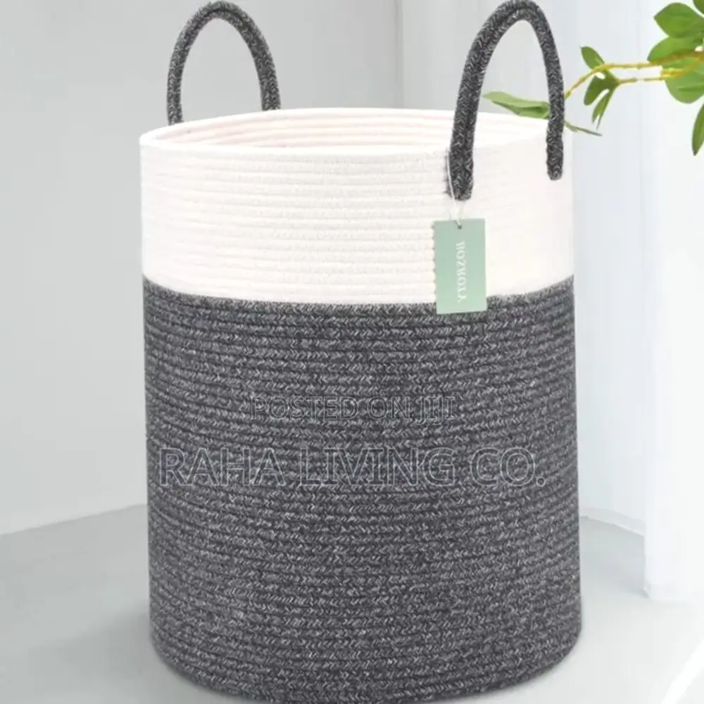 Cotton Rope Laundry Basket | 35x50cm | Woven Storage Basket
