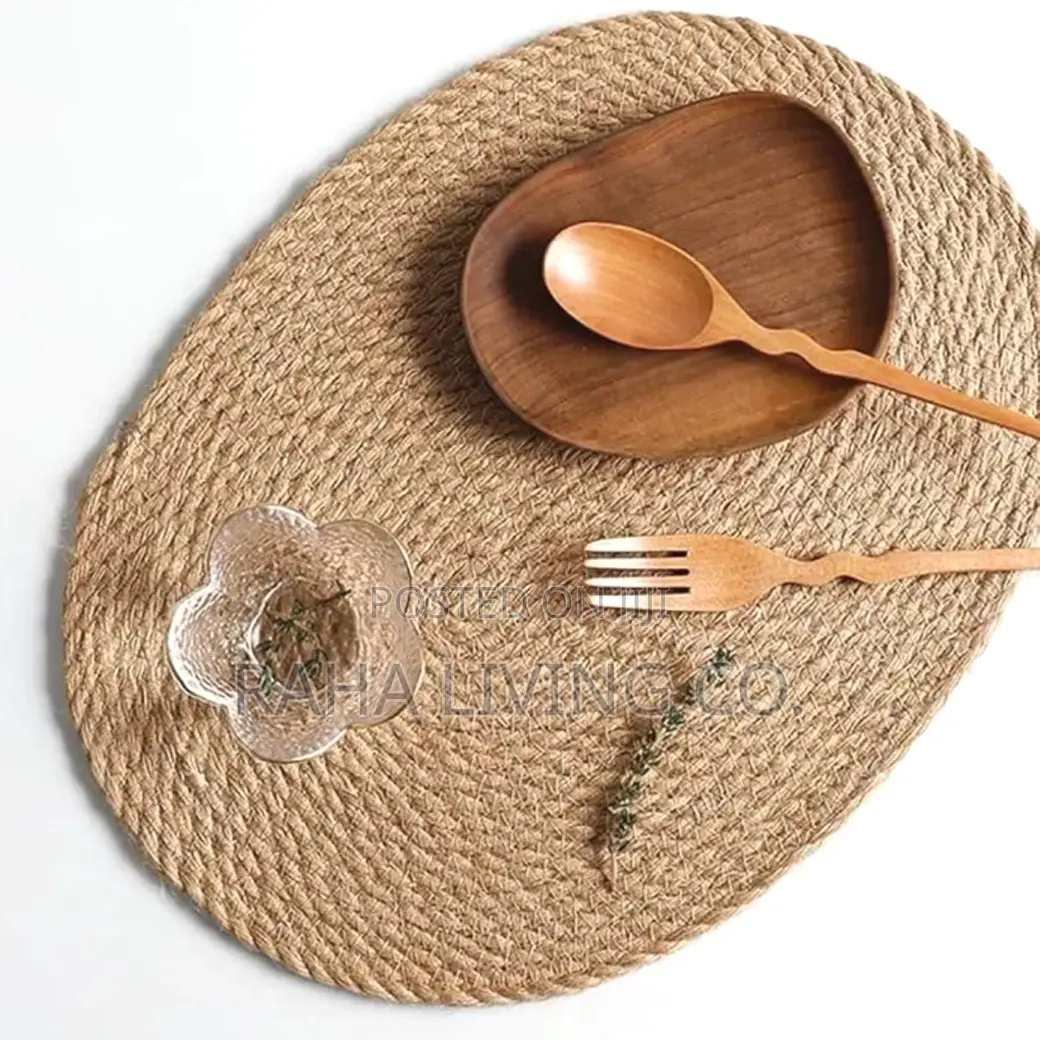 Oval Woven Placemats | 40cm | Natural Jute Look | Dining Table