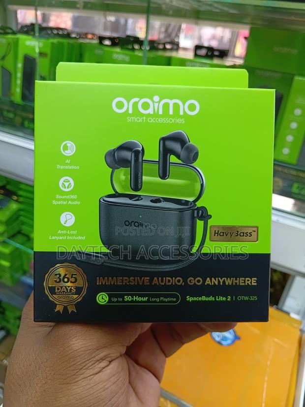 Oraimo SpaceBuds Lite 2 OTW-325 Earbuds - Black - thumbnail 2