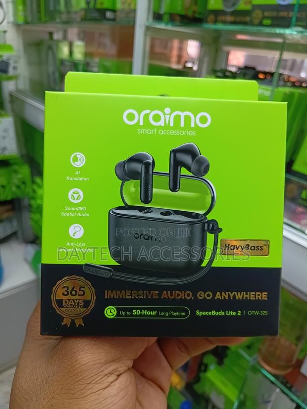 Oraimo SpaceBuds Lite 2 OTW-325 Earbuds - Black - thumbnail 4