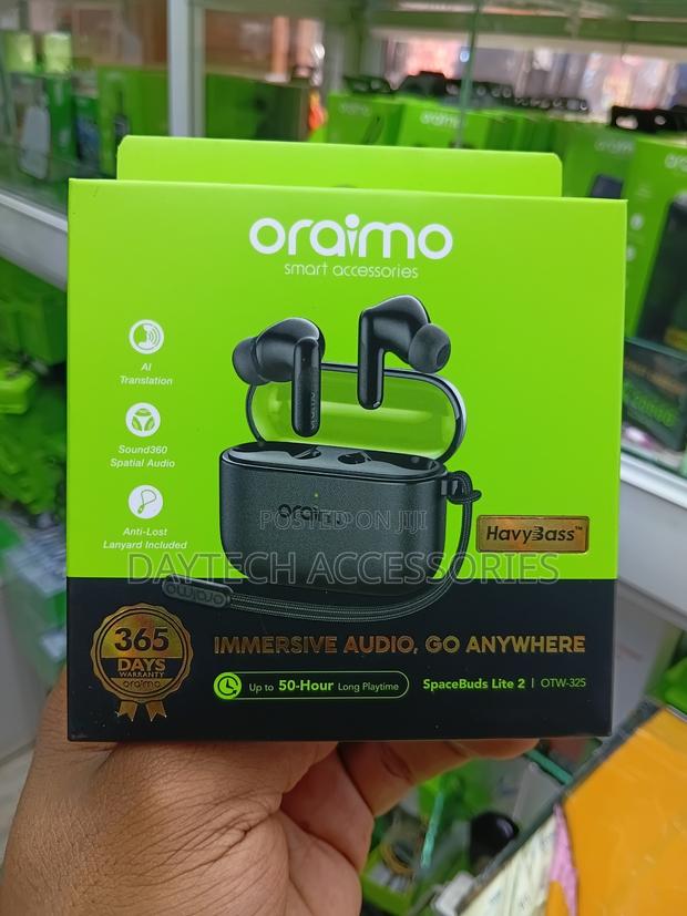 Oraimo SpaceBuds Lite 2 OTW-325 Earbuds - Black - thumbnail 3