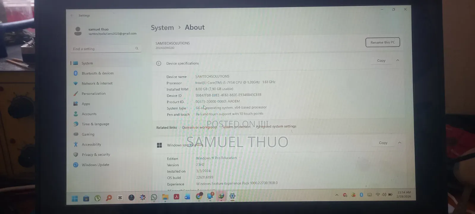 Laptop Lenovo Yoga 11e 8GB Intel Core i5 SSD 128GB