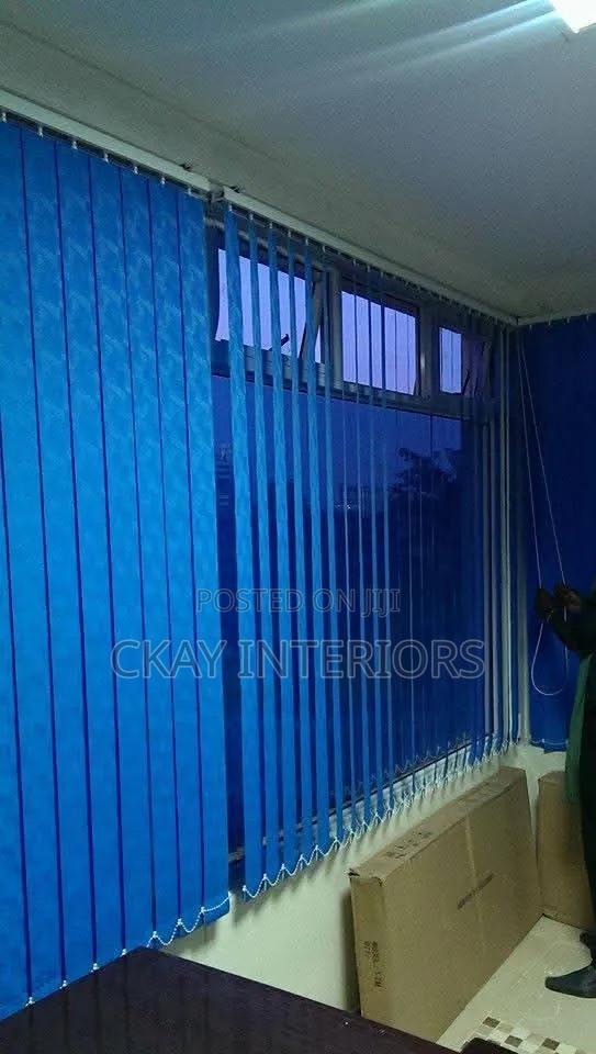 Practical Privacy With Vertical Plain and Mixed Window Blinds - main view