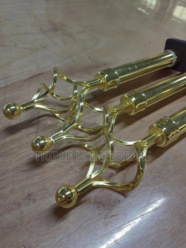 3m Gold Expandable Single Layer Curtain Rod With Accessories - thumbnail 2