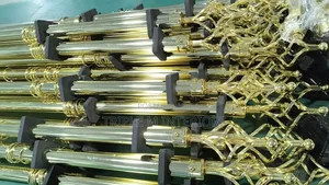 Complete 2m Gold Extendable Double Curtain Rods