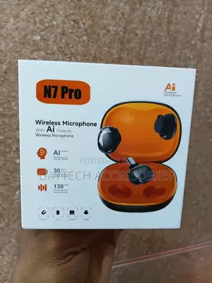 The N7 Pro AI Wireless Microphone Magnetic Dual Lavalier Microphone.