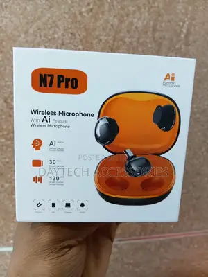 N7 Pro AI Wireless Microphone With Noise Cancellation.