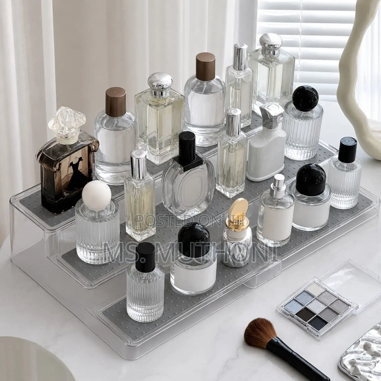 3 Tier Acrylic Expandable Perfume/Cosmetic /Multipurpose Rack