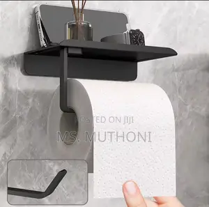 Simple Self-Adhesive Metallic Toilet Paper Holder