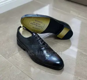 Full-Quill Ostrich Oxfords Size 39-46 (Black & Dark Tan)