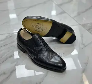 Full-Quill Ostrich Oxfords Size 39-46 (Black & Dark Tan)