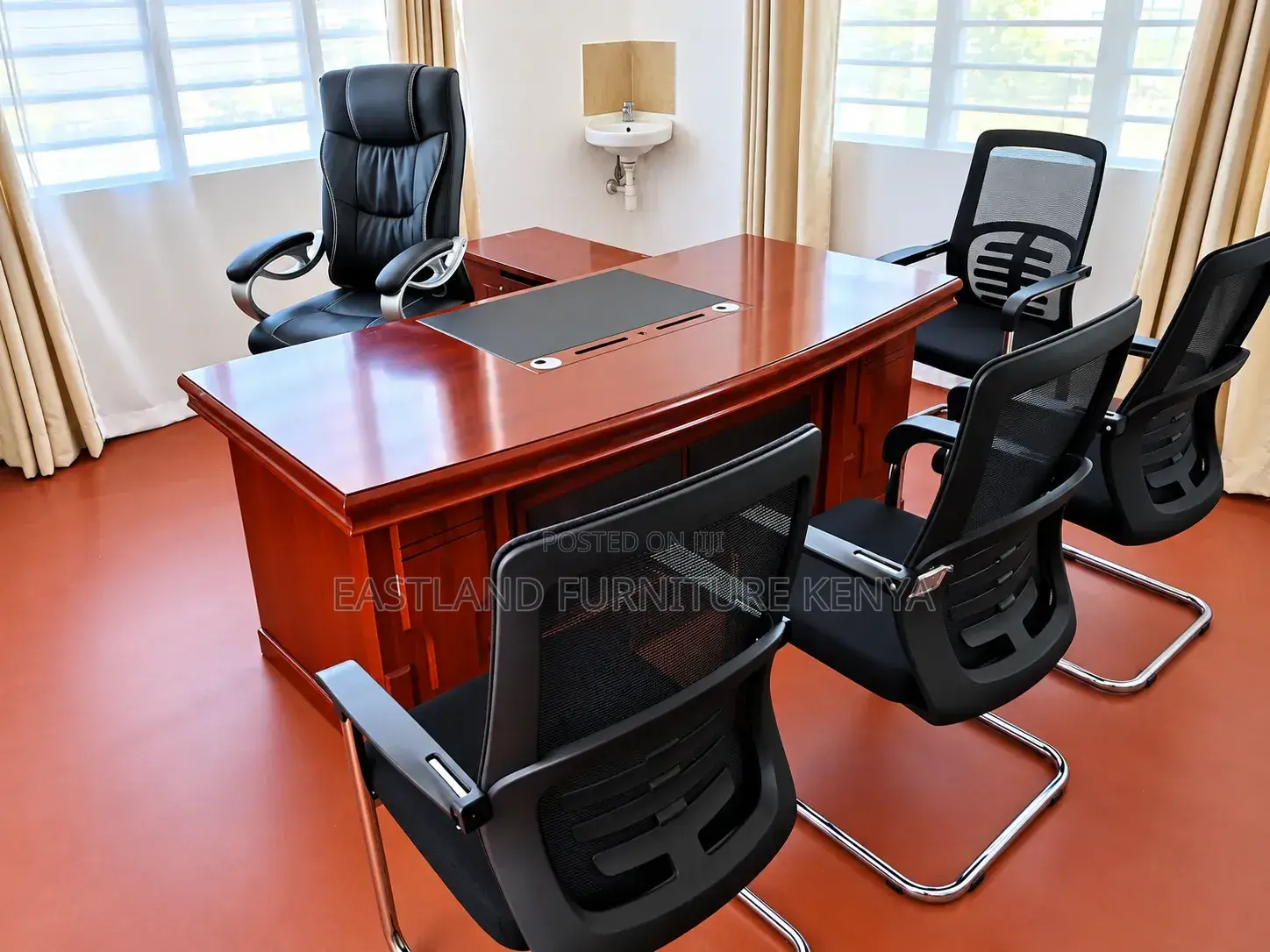 Luxury Executive Office Desk & Conference Seating Set