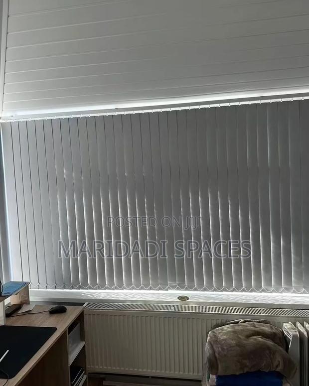 Modern Fabric Vertical Blinds-Light Filtering & Washable - main view