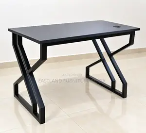 Modern Executive Office Desk – Black Industrial Design