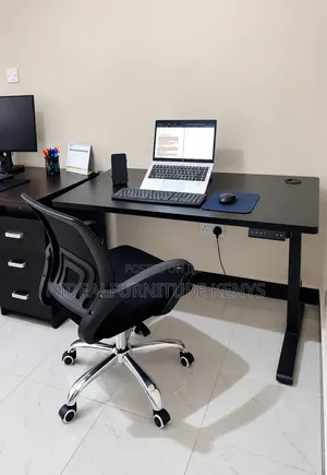 Electric Height-Adjustable Executive Desk Set