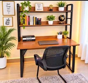 Executive Study Desk Office Table With Book Shelf Combined