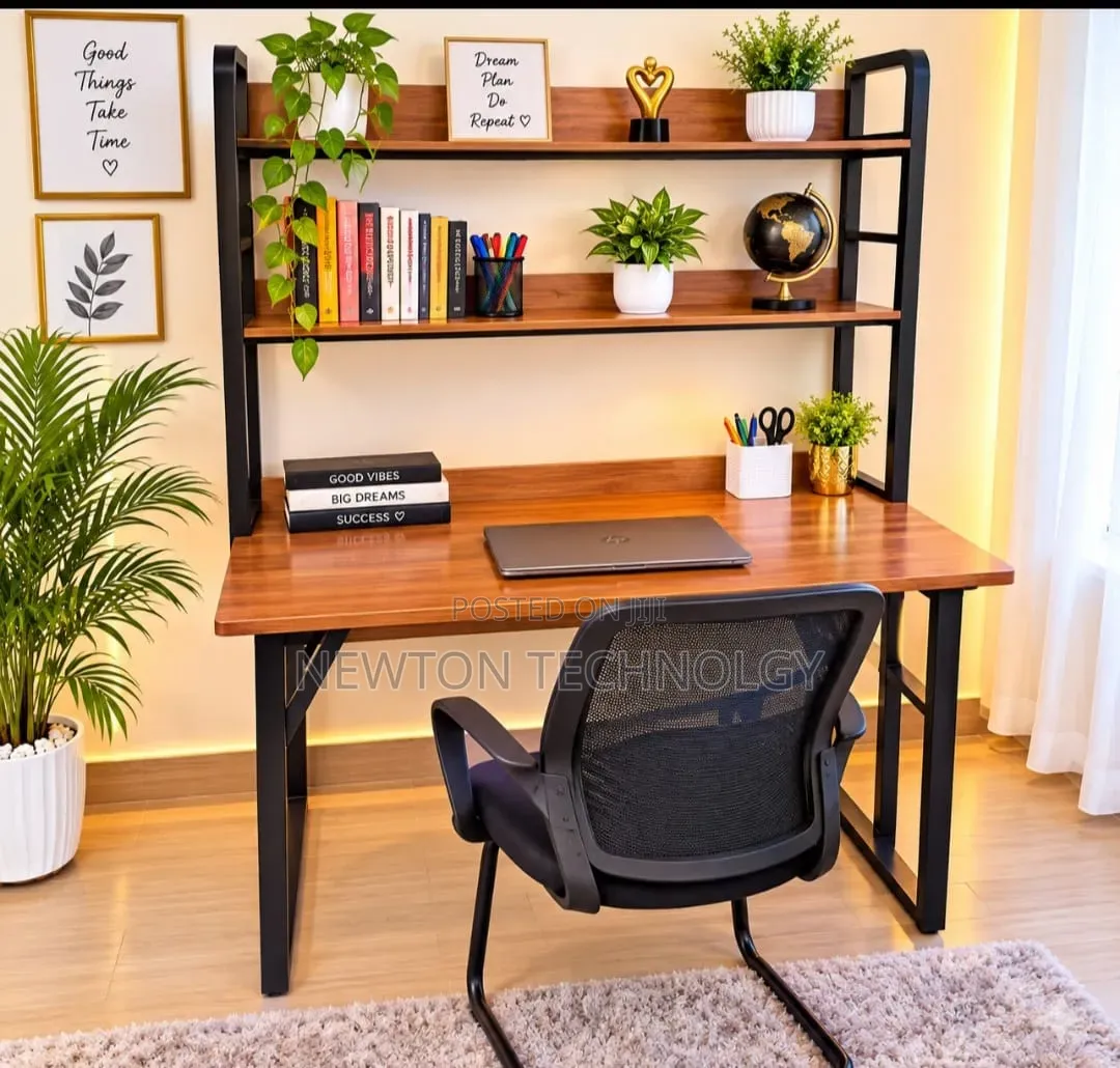 Executive Study Desk Office Table With Book Shelf Combined