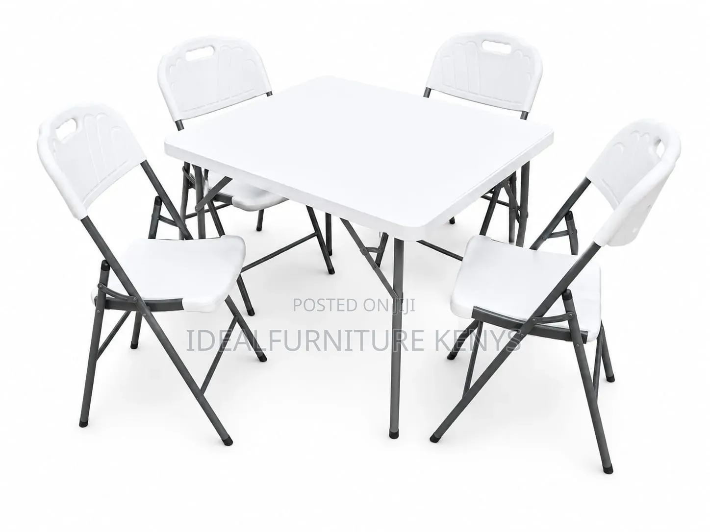 : 4-Seater Folding Table & Chairs Set