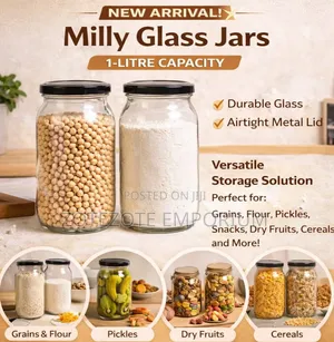 Milly Glass Jar 1Litre
