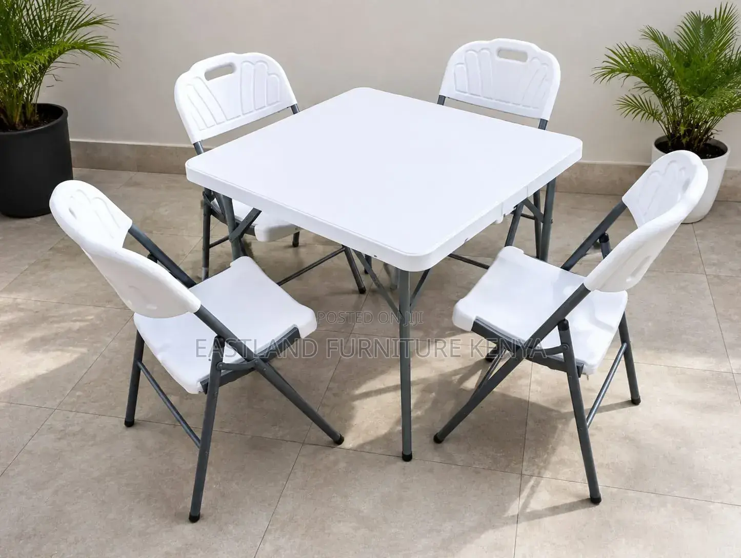 5-Piece Folding Dining Table & Chairs Set