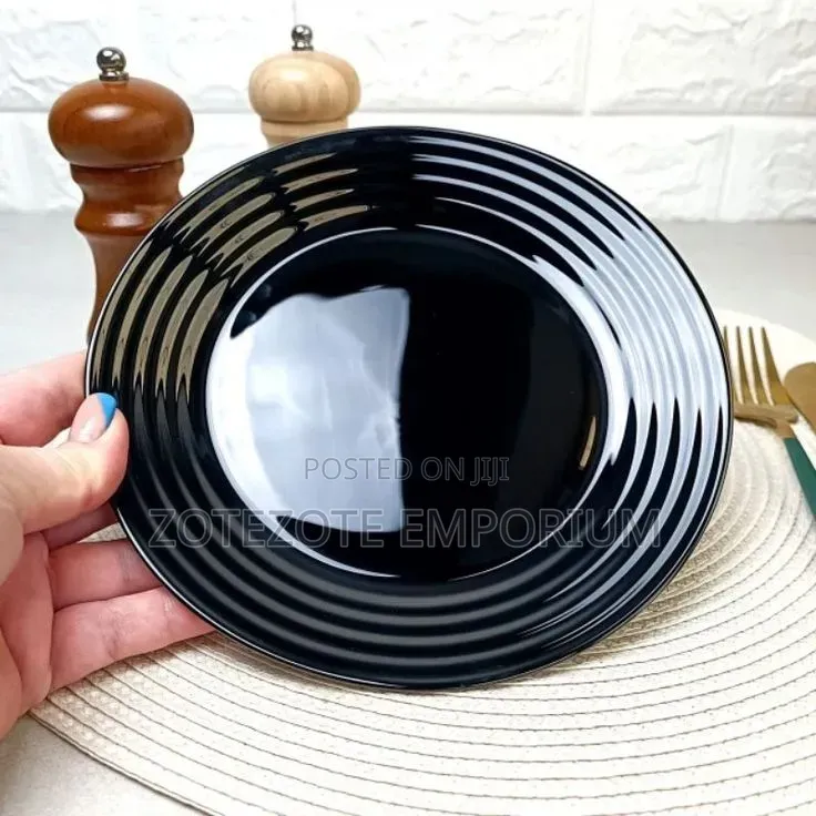 Luminarc Harena 6pcs Black Glass Plate-27cm