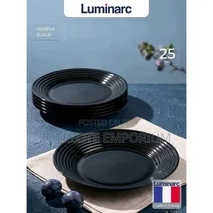 Luminarc Harena 6pcs Black Glass Plate-27cm
