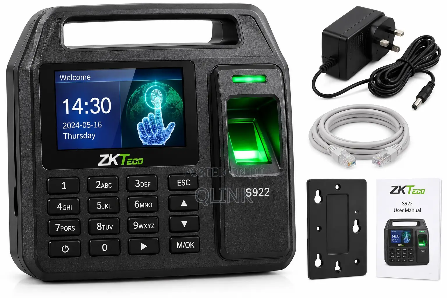 ZKTeco S922 Portable Fingerprint Time and Attendance Terminal