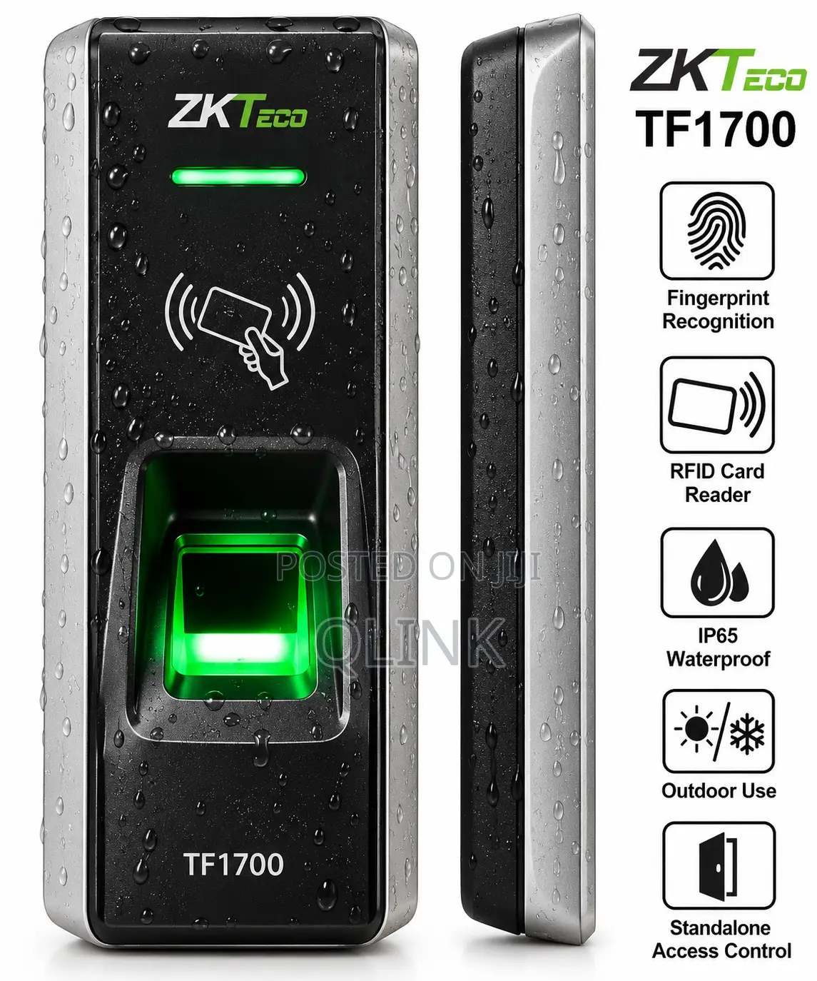 ZK Access TF1700 Outdoor Standalone Biometric & Card Reader