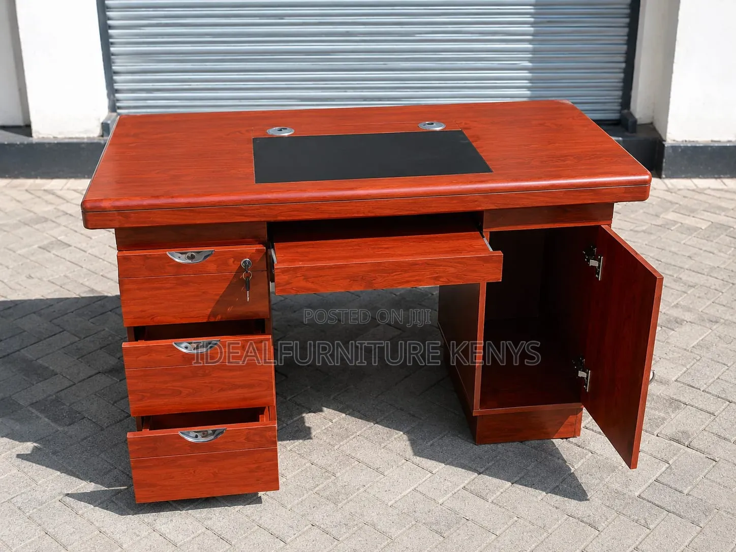 Executive Wooden Office Desk With Drawers
