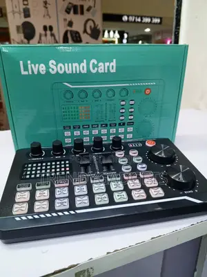 F998 Live Sound Card Audio Mixer With Bluetooth & Voice Effects