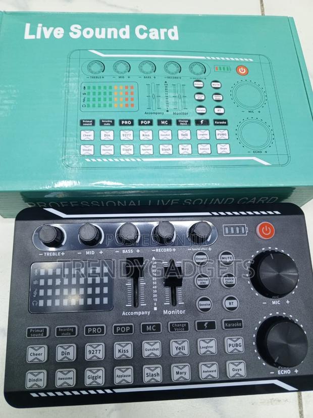 F998 USB-C Audio Mixer Sound Card for TikTok & Live Streaming - thumbnail 3