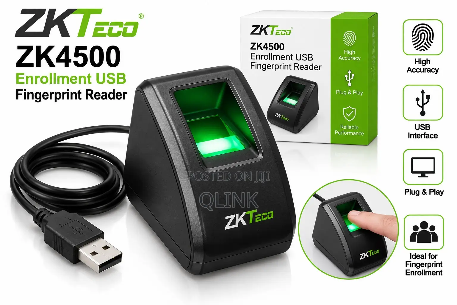 ZK Access ZK4500 Enrollment USB Fingerprint Reader