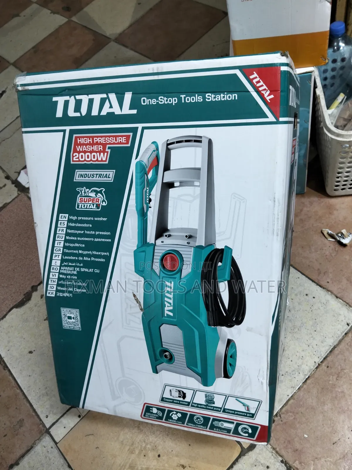 Total High Pressure Washer Machine 2000 Watts + Gun and Hose