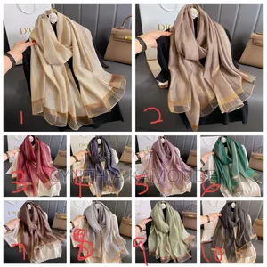 Silk Gold Threaded Scarves
