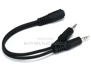 3.5mm 2-Male to 1-Female Audio Splitter Cable