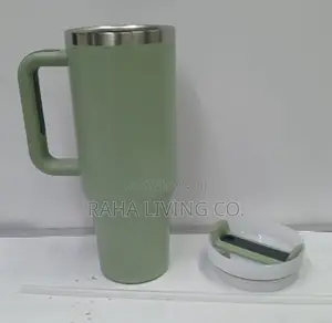 1200ml Insulated Stainless Steel Tumbler | Handle Mug With Straw | 2 C