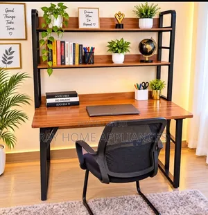 Executive Study Desk Office Table With Book Shelf Combine