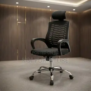 Office Chairs; High Backrest Ergonomic Black Headrest Seat