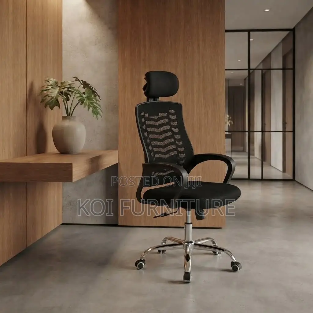 Office Chairs; High Backrest Ergonomic Black Headrest Seat