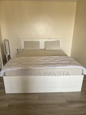 IKEA King Bedframe and Headboard With Storage Drawers