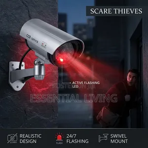 Dummy CCTV Camera Realistic Fake CCTV With Flashing LED Red Light