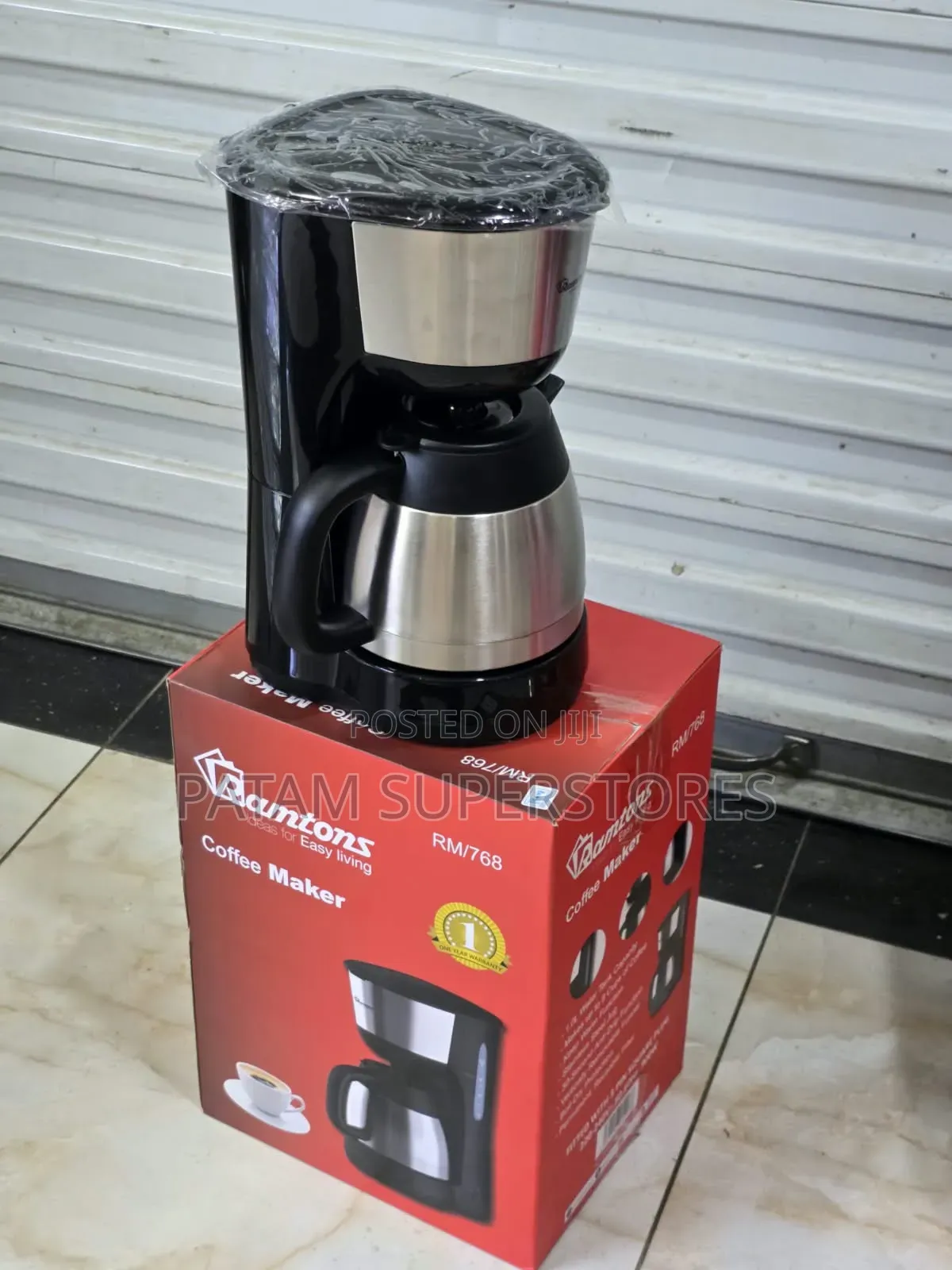 Ramtons Coffee Maker Stainless Steel Pot 1L RM/768
