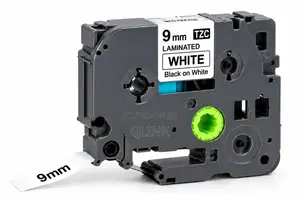 Brother TZC-S221- 9mm Black on White Laminated Tape Compatible