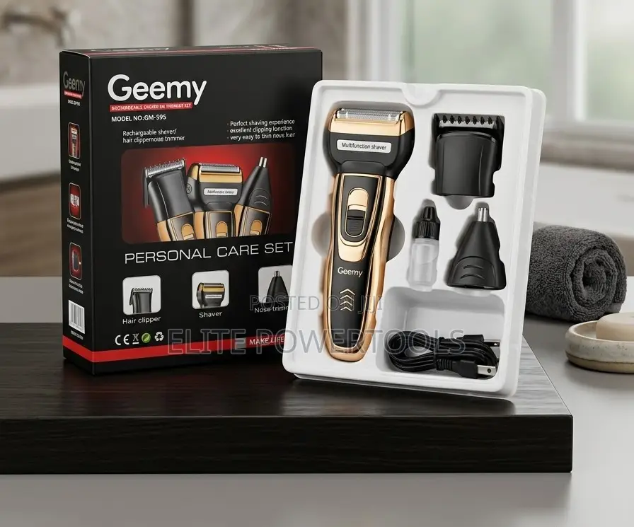 Geemy Rechargeable Shaver and Trimmer Set.