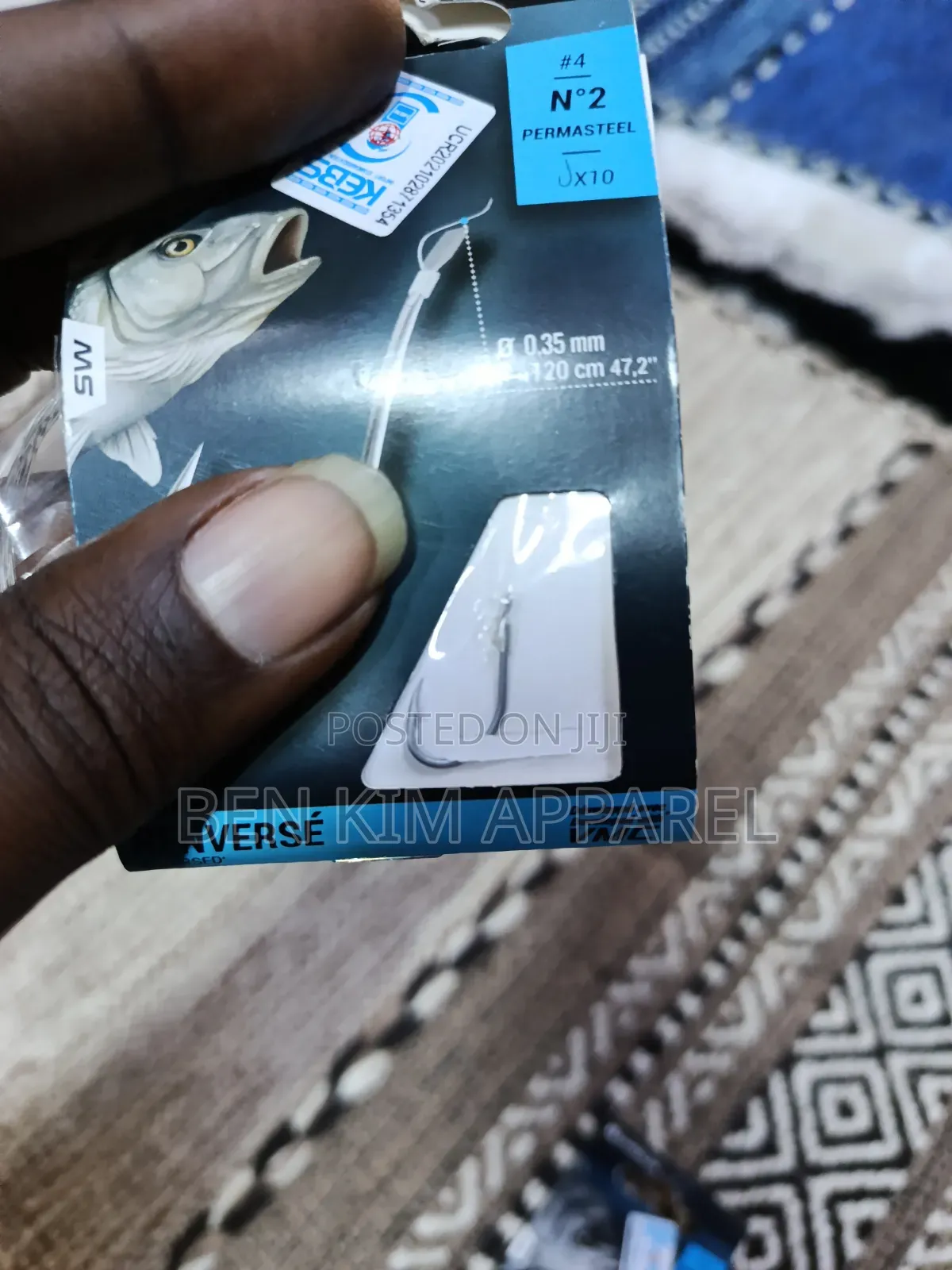 Nickel 10 Pack Fishing Hooks With 120cms Lines