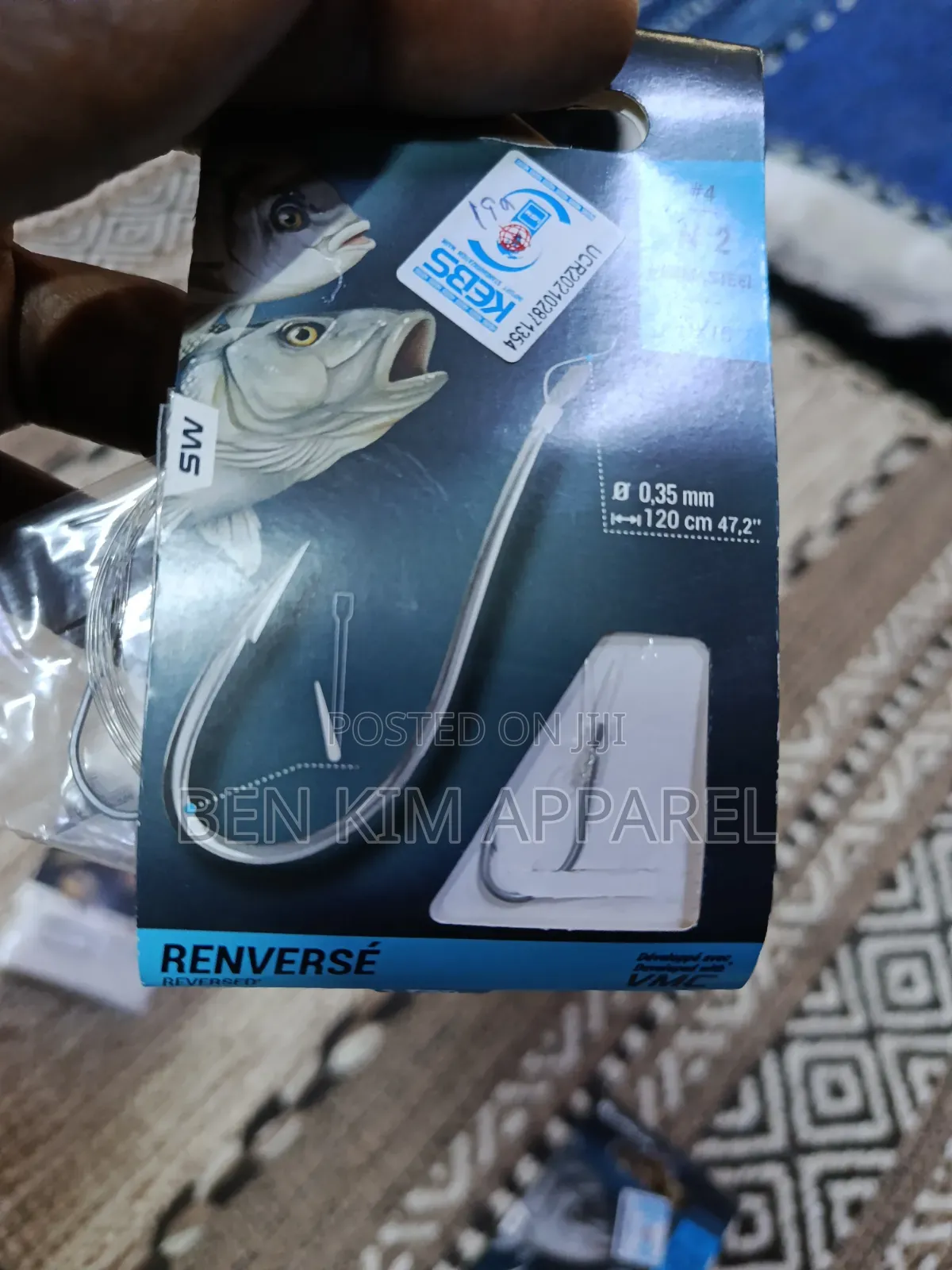 Nickel 10 Pack Fishing Hooks With 120cms Lines