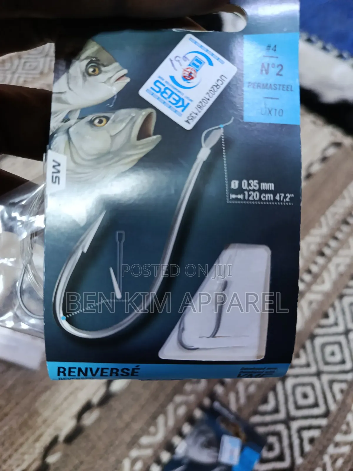 Nickel 10 Pack Fishing Hooks With 120cms Lines