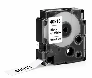 Dymo 40913- Black on White - 9mm X 7 Meter Compatible