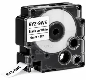 9mm*8m Black on White Byz-9we Casio Cartridge