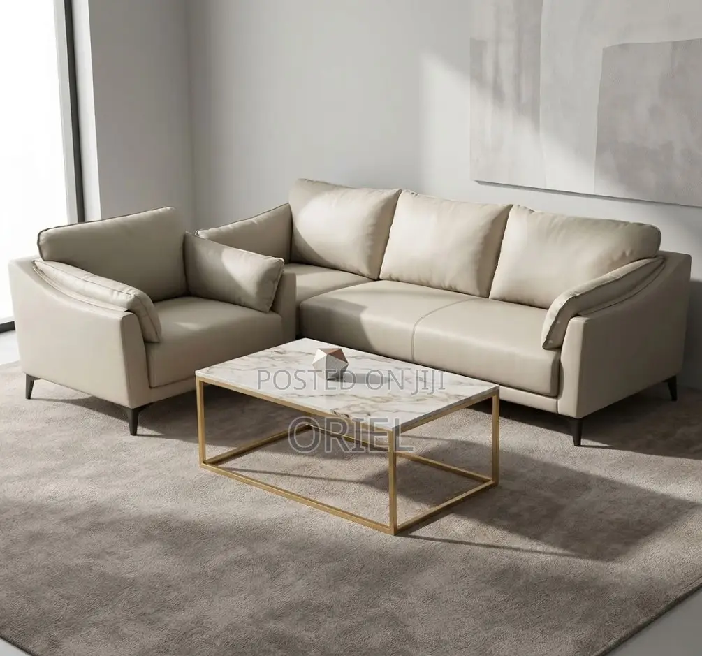 Executive Office Sofa : 5-Seater Grey Office Sofa